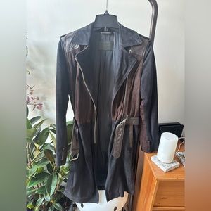 All Saints Suede and Leather Jacket